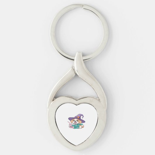 Paw-sitive Vibes Only – Schattigee hond met bubbel Sleutelhanger (Voorkant)