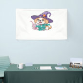 Paw-sitive Vibes Only – Schattigee hond met bubbel Spandoek (Beurs)