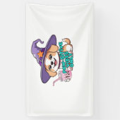 Paw-sitive Vibes Only – Schattigee hond met bubbel Spandoek (Verticaal)