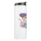 Paw-sitive Vibes Only – Schattigee hond met bubbel Thermosbeker (Gedraaid links)