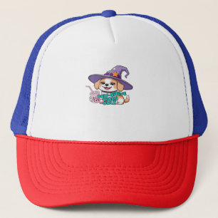 Paw-sitive Vibes Only – Schattigee hond met bubbel Trucker Pet