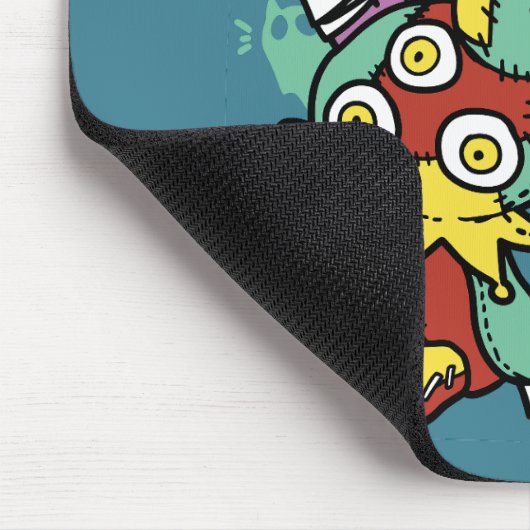 Paw-sitively Frightful | Monstrous Cats Halloween Muismat (Hoek)