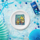 Paw-sitively Frightful | Monstrous Cats Halloween Papieren Bordje (Feest)