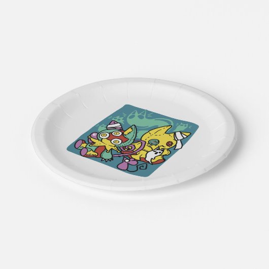 Paw-sitively Frightful | Monstrous Cats Halloween Papieren Bordje (Gekanteld)