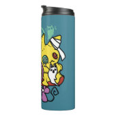 Paw-sitively Frightful | Monstrous Cats Halloween  Thermosbeker (Geroteerd rechts)