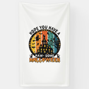 Paw Some Halloween Spokenhuis Heks Zwarte Katten_ Spandoek