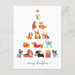Paw-some kerstboom - een staart-kwispelende vakant feestdagenkaart