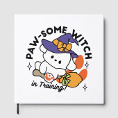 Paw-some Witch in Training - Schattigee Halloween- Gastenboek (Voorkant)