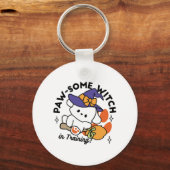 Paw-some Witch in Training - Schattigee Halloween- Sleutelhanger (Achterkant)