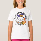 Paw-some Witch in Training - Schattigee Halloween- T-shirt (Voorkant)