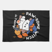 Paw-some Witch in Training - Schattigee Halloween- Theedoek (Horizontaal)
