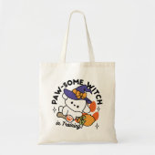 Paw-some Witch in Training - Schattigee Halloween- Tote Bag (Voorkant)