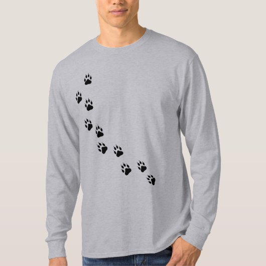 Paw Track Animal Care Mens Long Sleeve T-shirt (Devant)