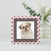 Paw-ty Dog Verjaardagsfeestje of Doggie Samen Kaart (Staand voorkant)