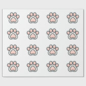 Paw wrapping paper cadeaupapier (Vlak)
