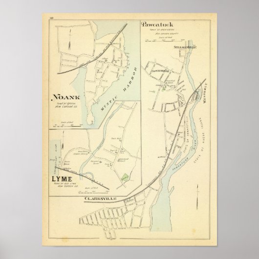 Pawcatuck, Noank, Lyme Poster (Voorkant)