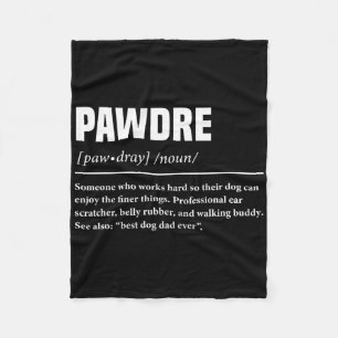Pawdre Grappige Definitie Hond Papa Schattig Voor Fleece Deken