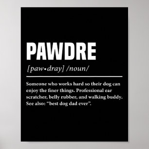 Pawdre Grappige Definitie Hond Papa Schattig Voor Poster