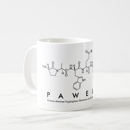 Pawelek peptide nom mug (Devant gauche)