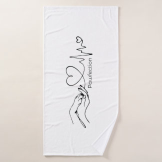 Pawfection One-Line Art – Minimalist Dog Lover Badhanddoek