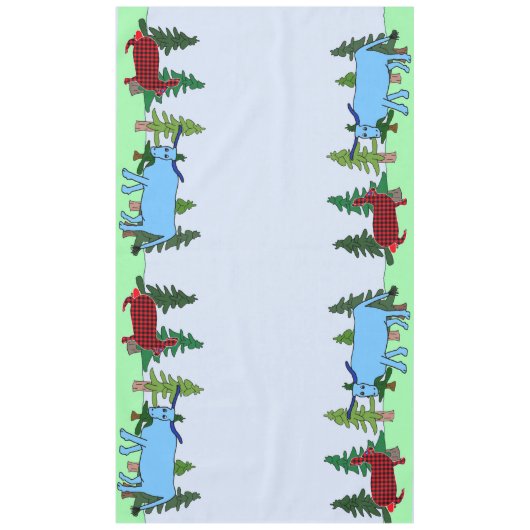 Pawl Bunnyan en Babe tablecloth Tafelkleed (Voorkant)