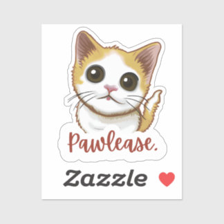 Pawlease Kat Sticker – Mooie Ogen, Max Schuldgevoe