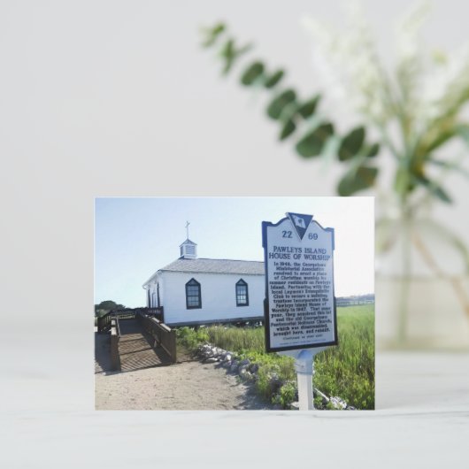 Pawleys Island, SC Community Chapel Briefkaart (Staand voorkant)