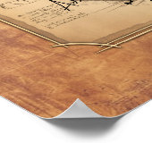 Pawn King / Queen  ouderwets schaakgeschenk Poster (Hoek)