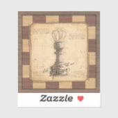 "Pawn King / Queen"  schaakbordspeler cadeau Sticker (Vel)