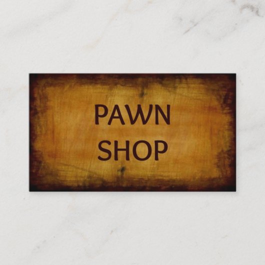 Pawn Shop Antique Brossé Carte de visite (Devant)