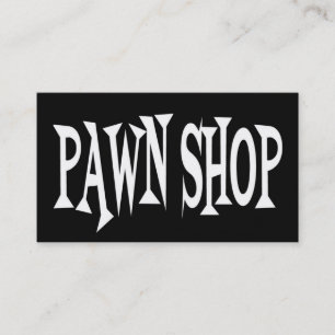 Pawn Shop Carte de visite noir et blanc