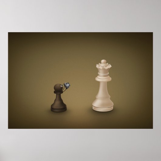 Pawn take Queen Poster (Voorkant)