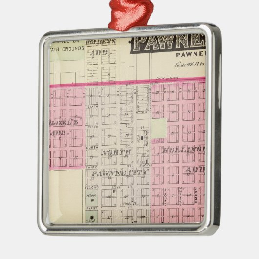 Pawnee City, Nebraska Metalen Ornament (Links)