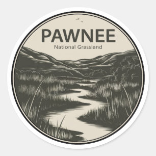 Pawnee National Grassland Colorado Stream Ronde Sticker