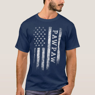 Pawpaw Amerikaanse Vlag Pawpaw Cadeaus Patriottisc T-shirt