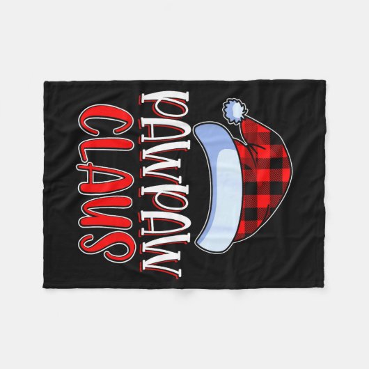 Pawpaw Claus Santa Family Matching Christmas Pajam Fleece Deken (Voorkant (Horizontaal))