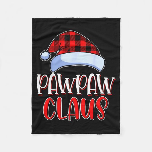 Pawpaw Claus Santa Family Matching Christmas Pajam Fleece Deken (Voorkant)