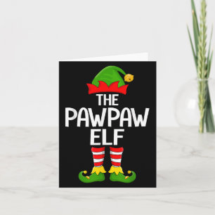 Pawpaw Elf Kerstmis Matching Family Elf Squad Kers Kaart