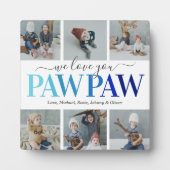 Pawpaw Fête des pères Photo Collage Plaque (Devant)