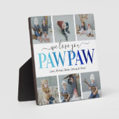 Pawpaw Fête des pères Photo Collage Plaque (Recto)