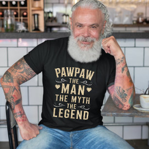 PAWPAW   Het Man De mythe De legende Vaderdag T-shirt