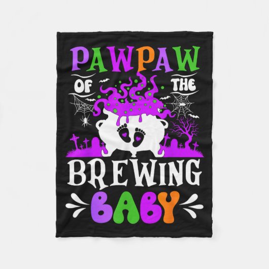 Pawpaw Of The Brewing Baby Grandpa To Be Halloween Fleece Deken (Voorkant)