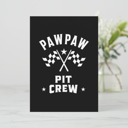PawPaw Pit Crew Bedankkaart (Staand voorkant)