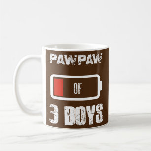 Pawpaw van 3 drie jongens Lage batterij Vaderdag Koffiemok