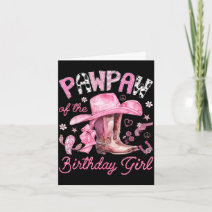 Pawpaw van de jarige meid roze cowgirl western kaart