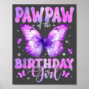Pawpaw van het verjaardagsmeisje Vlinder Grappige Poster