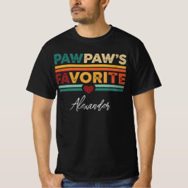 Pawpaw's Favorite Retro Simple Modern Script Name T-shirt