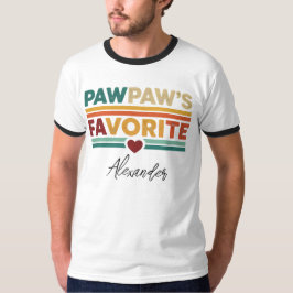 Pawpaw's Favorite Retro Simple Modern Script Name T-shirt