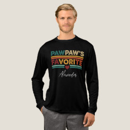 Pawpaw's Favorite Retro Simple Modern Script Name Tri-Blend Shirt