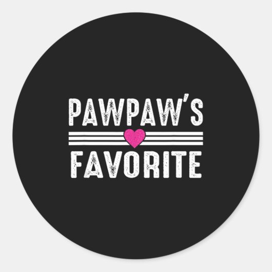 Pawpaw's Favorite  Ronde Sticker (Voorkant)